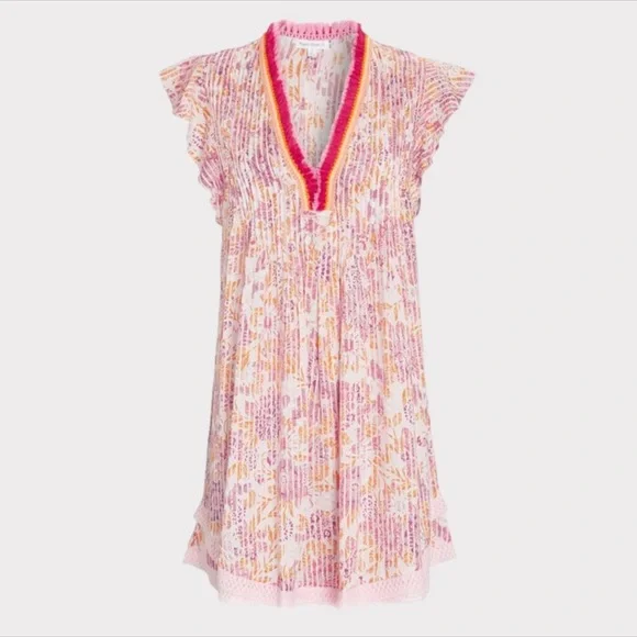 Poupette st Barth Sasha pink mini dress Sz S